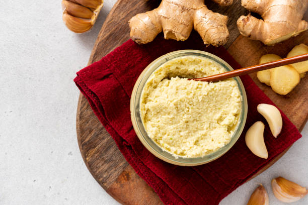 istock Homemade garlic ginger sauce 1345366585