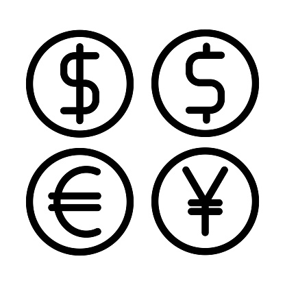 Coin Money Icon Vector Logo Template Illustration EPS 10