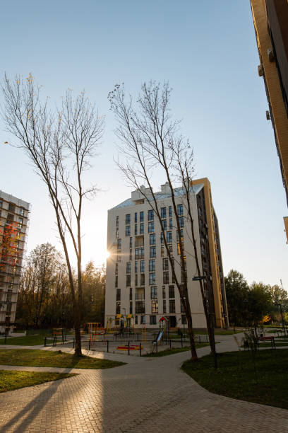 istock Exterior of a modern multi-storey residential building 1345367258