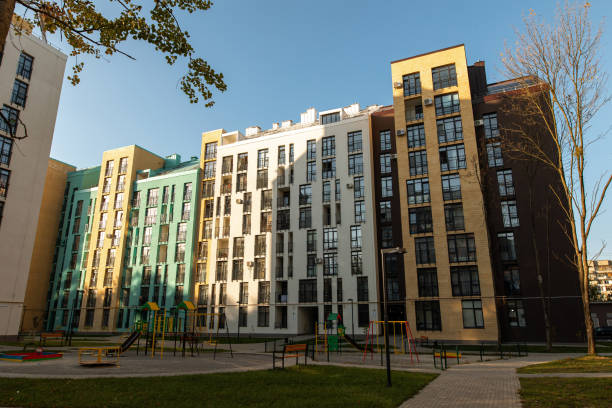 istock Exterior of a modern multi-storey residential buildings 1345367302