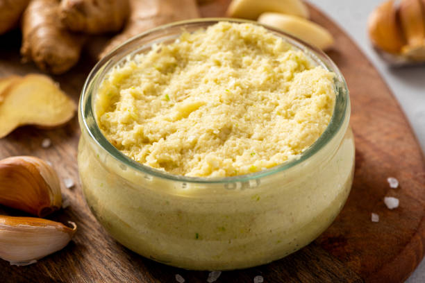 istock Homemade garlic ginger sauce 1345367323