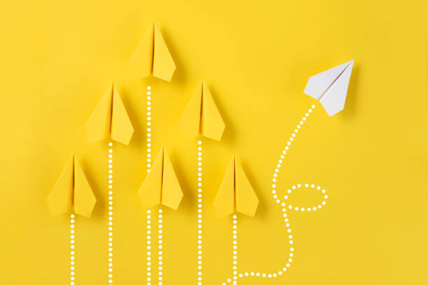 istock Individuality Concept with Paper Airplanes 1345368764