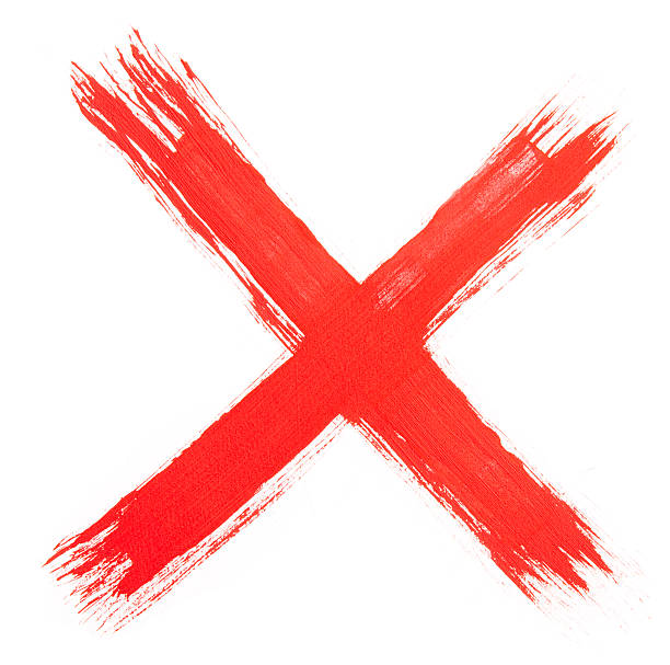 istock The letter X painted in red paint 134536898