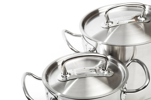 istock professional stainless steel pan isolated on white background - Image 1345369040
