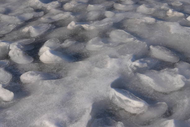istock Melting snow in spring and traces close up 1345370136