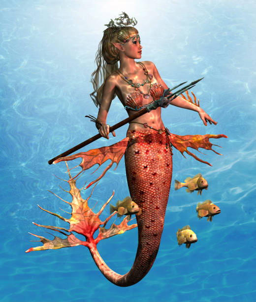 istock Tritons Mermaid Daughter 1345372716