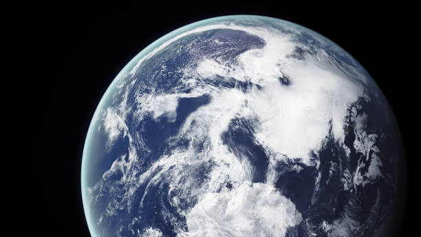 istock Concept 7-P1 Beautiful Scenery of Realistic Planet Earth from Space 1345375636