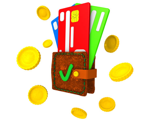 istock Purse with coins and credit cards 1345376132