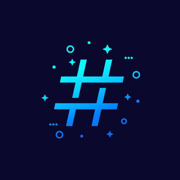 hashtag or trend topic vector icon hashtag or trend topic vector icon microblogging stock illustrations