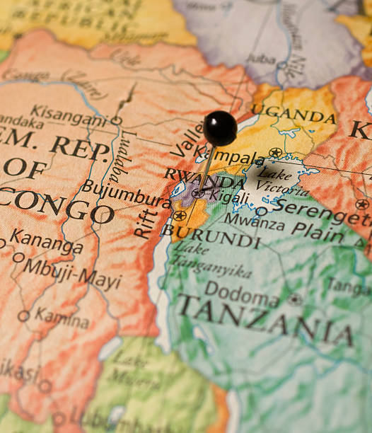 istock Map Of Rwanda,Tanzania,and Congo 134537987