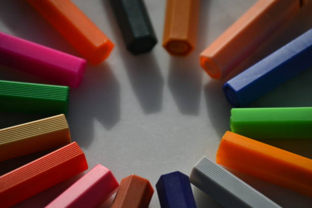 istock Colored pencils of different colors with a closed cap 1345380050