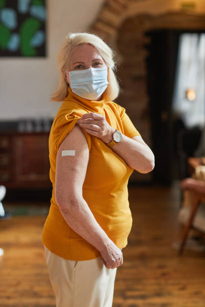 istock Vaccinated Senior Woman 1345383744