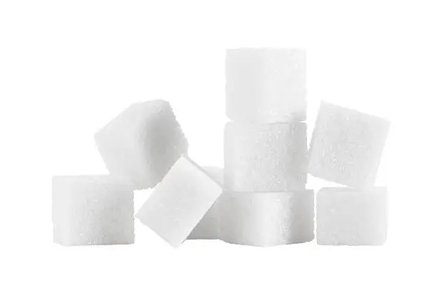 sugar pile isolated on the white background