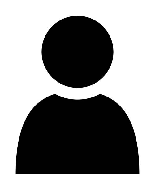menschliche silhouette isoliertes vektorsymbol. - kopfbild stock-grafiken, -clipart, -cartoons und -symbole