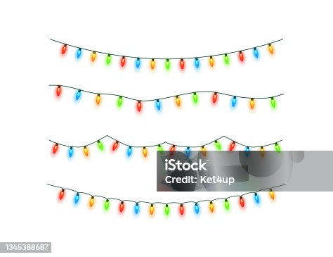 istock Christmas lights. Colorful Xmas garland 1345388687