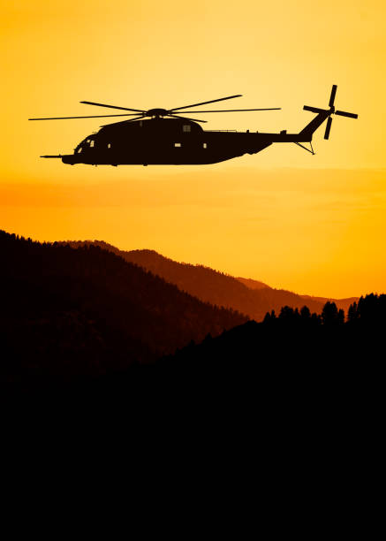 istock American heavy lift helicopter in the flight 1345390804