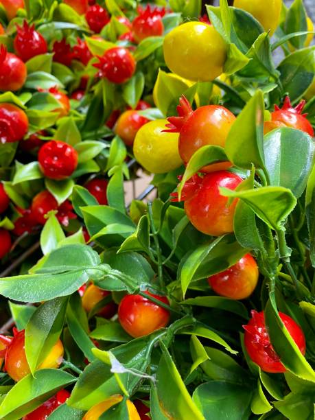 istock red fruit background for new year, for christmas 1345392476