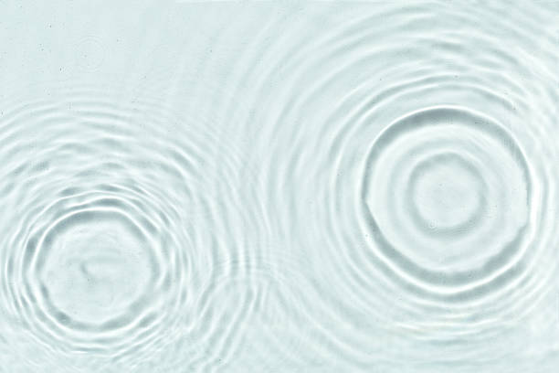 istock Abstract water texture, surface with drops, rings and ripple. 1345392599