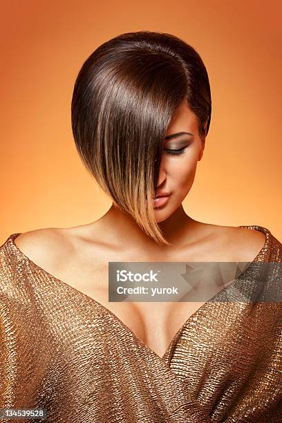 Gorgeous Brunette Stock Photo - Download Image Now - Adult, Adults Only, Amber