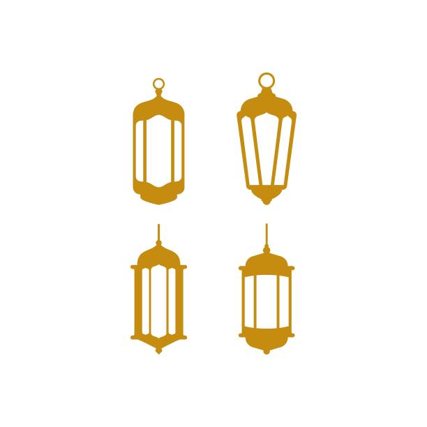 fanoos lantern islam logo simple vector icon illustration - 燈籠 幅插畫檔、美工圖案、卡通及圖標