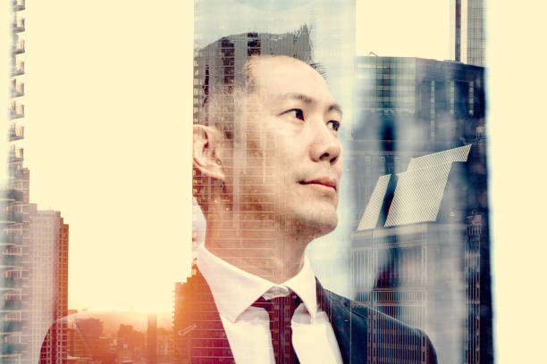 istock Business Man City Reflections 1345400568