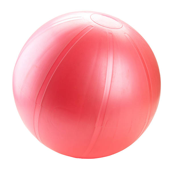 Pink gym ball stock photo