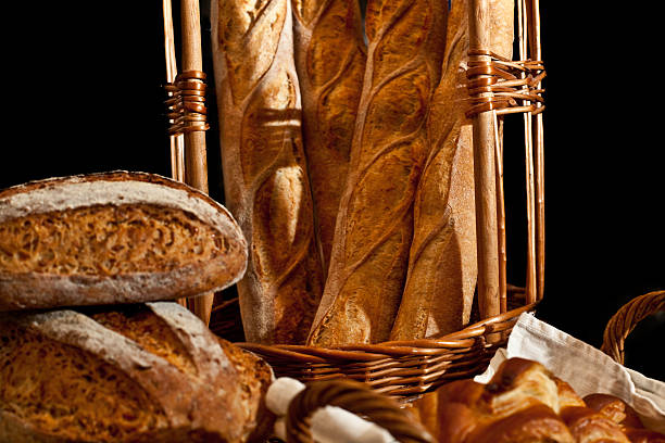 Bread basket stock photo