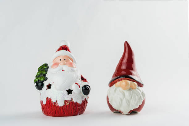 istock Santa Claus isolated on white background. Christmas ornament. Selective focus 1345412469