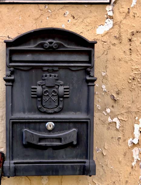 istock Ornate Gray Metal Mailbox 1345418930