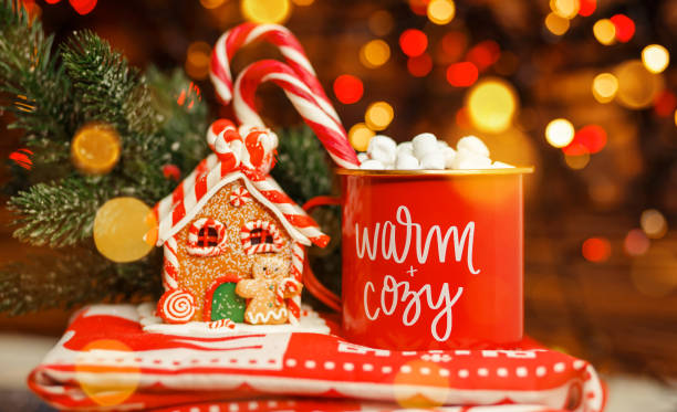 istock Cozy hot chocolate with gingerbread and cocoa powder. 1345418942