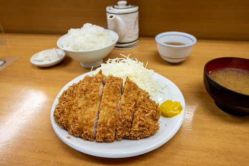 Tonkatsu Teishoku lunch in Japanese restaurant