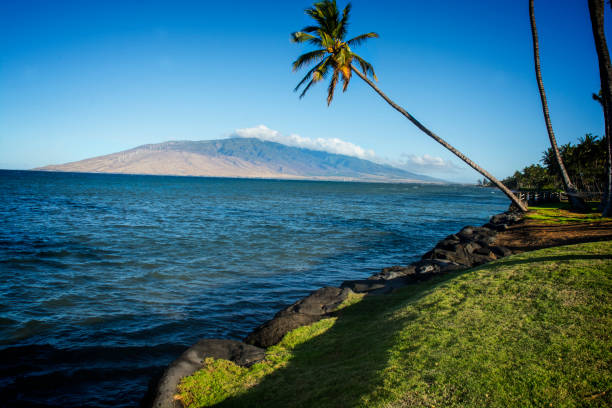 istock Hawaiian Oceanscape Showing Island Lanai 1345421612