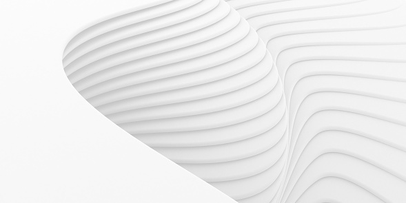 Forma de curva de superficie blanca para textura interior arquitecto moderno. photo