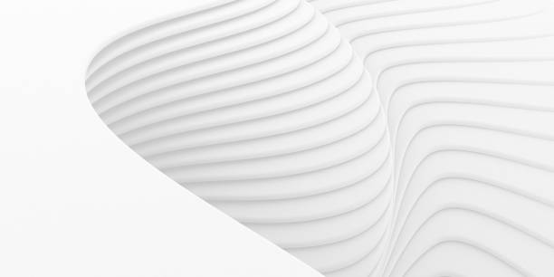 forma de curva de superficie blanca para textura interior arquitecto moderno. - neoclásico fotografías e imágenes de stock