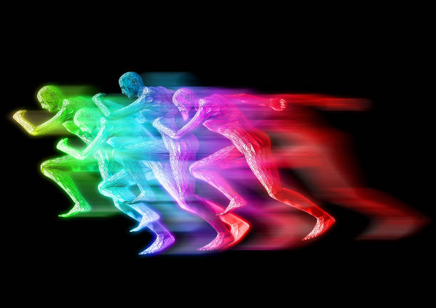 istock 3D illustrations of competing people 1345435512