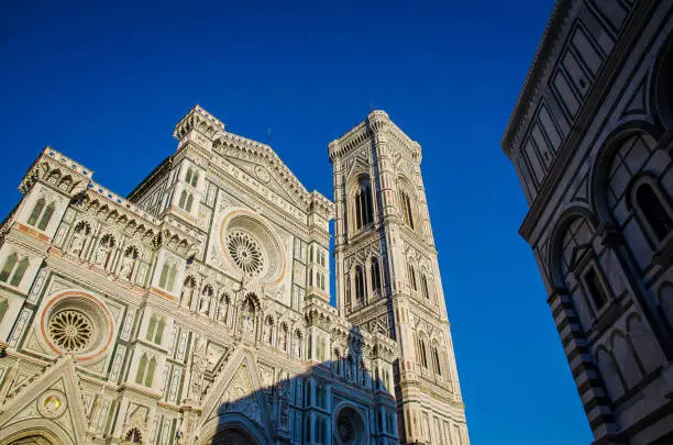 Photo of Part of Basilica di Santa Maria del Fiore with sunlight in Florence, Italy