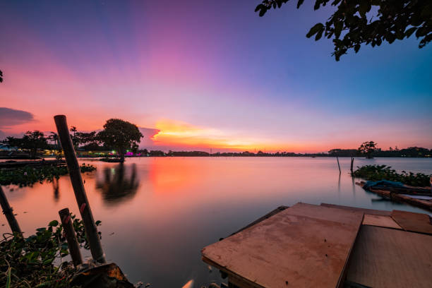 istock sunset on the lake 1345438374