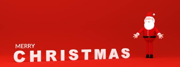 istock Xmas celebration background with cute Santa claus. 1345446369