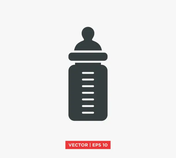 Vector illustration of Baby Feeding Bottle Icon Vector Illustration Design Editable Resizable EPS 10