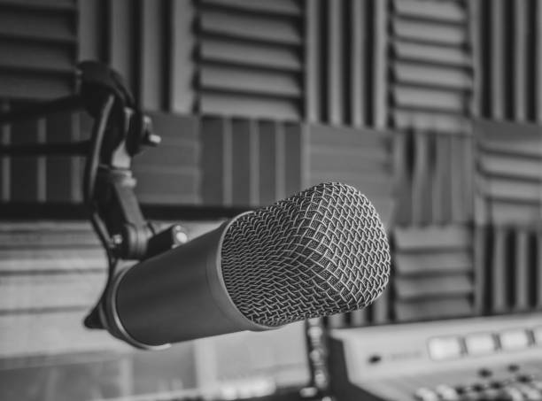 istock Professional microphone and sound mixer 1345453341