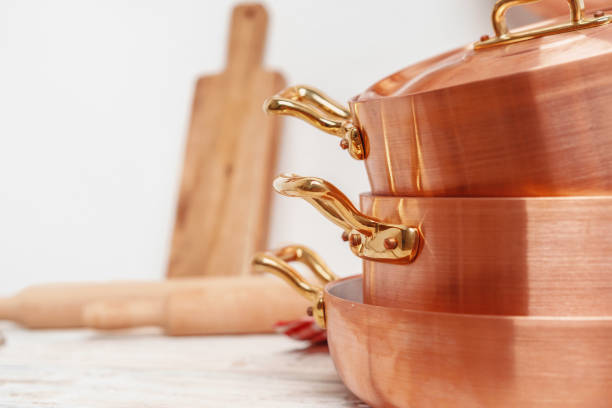 istock kitchen for professional use with lots of copper pots 1345454487