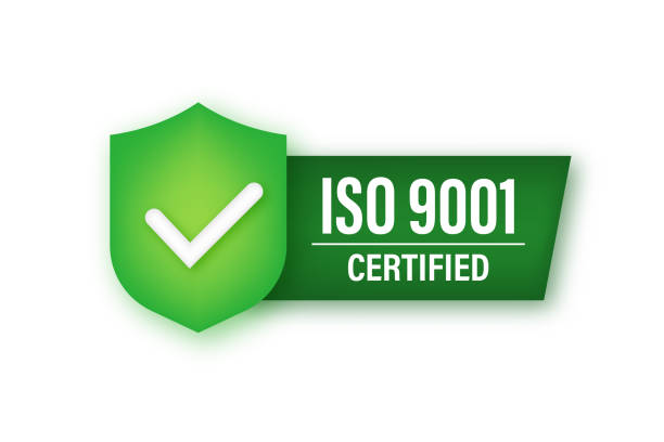 iso 9001 сертифицированный значок, значок. сертификационный штамп. векторная стоковая иллюстрация. - medal control computer icon symbol stock illustrations