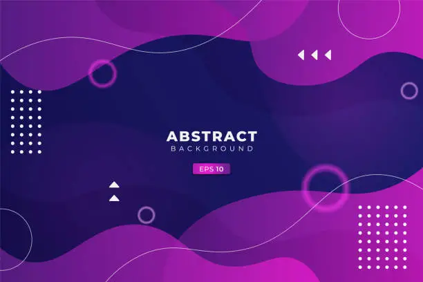 Vector illustration of Abstract Background Dynamic Fluid Soft Gradient Colorful Purple Blue