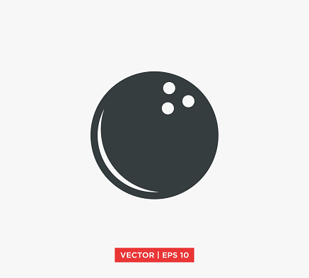 Bowling Ball Icon Vector Illustration Design Editable Resizable EPS 10