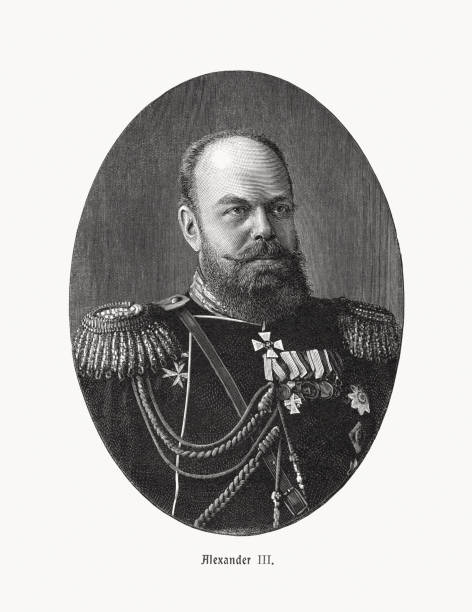istock Alexander III of Russia (1818-1881), wood engraving, published in 1900 1345467140