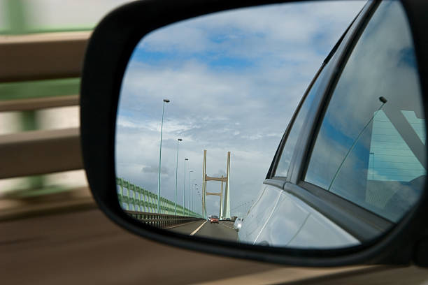 istock Mirror of a car on M25 motorway 134546725