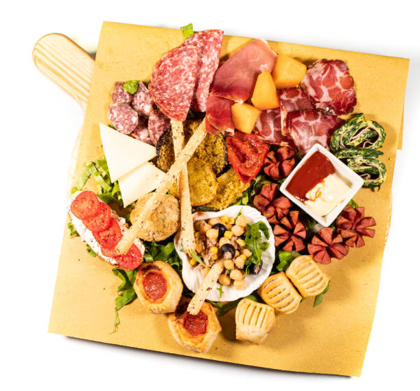 istock mixed antipasto platter with cold cuts and legumes and cheeses 1345468058