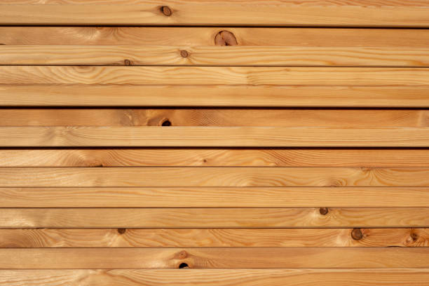 Stacks of air-dried spruce wood