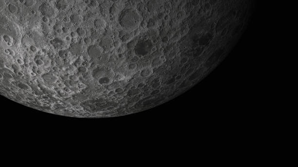 istock Concept 5-P1 High Detailed Realistic Moon View in Space 1345471044