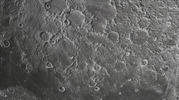 istock Concept 10-P1 High Detailed Realistic Moon Surface View in Space 1345471103